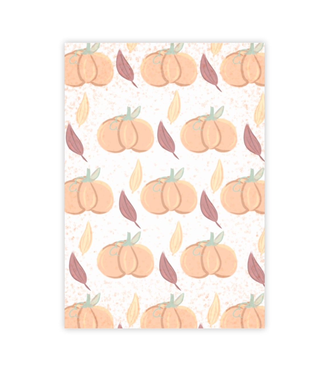 Pumpkin with Leaves Autumn Notepad