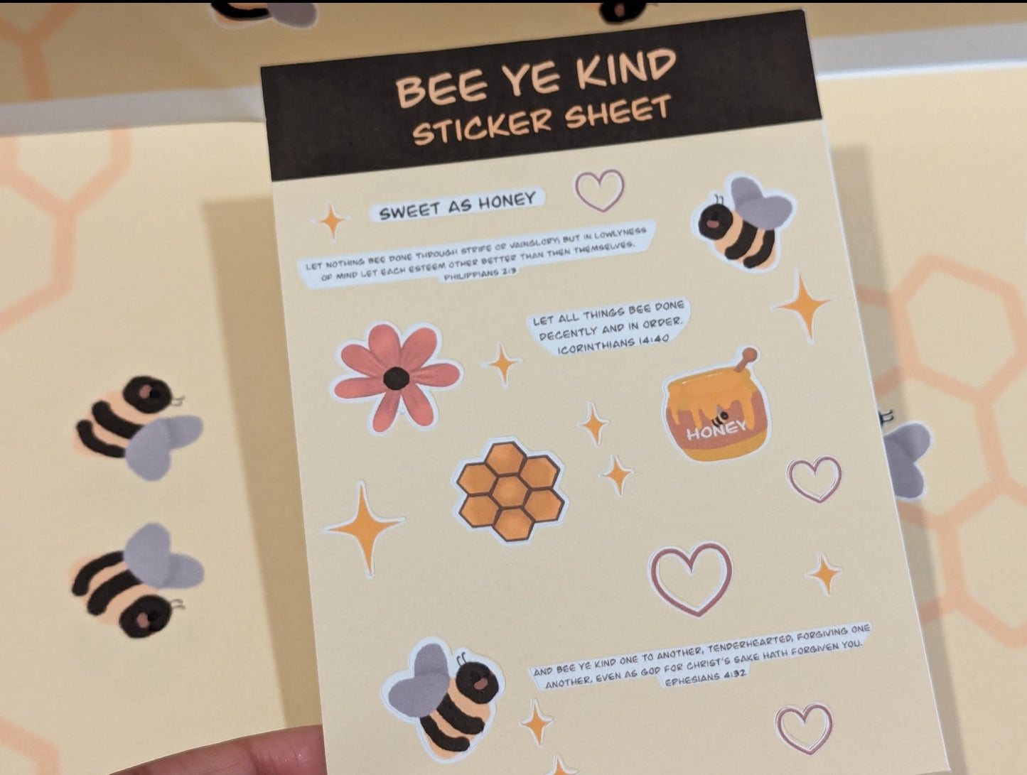 Bee ye kind sticker sheet