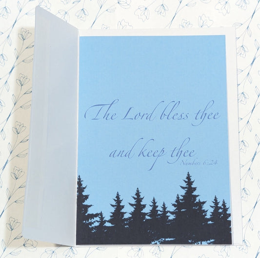 The Lord bless thee and keep thee greeting card