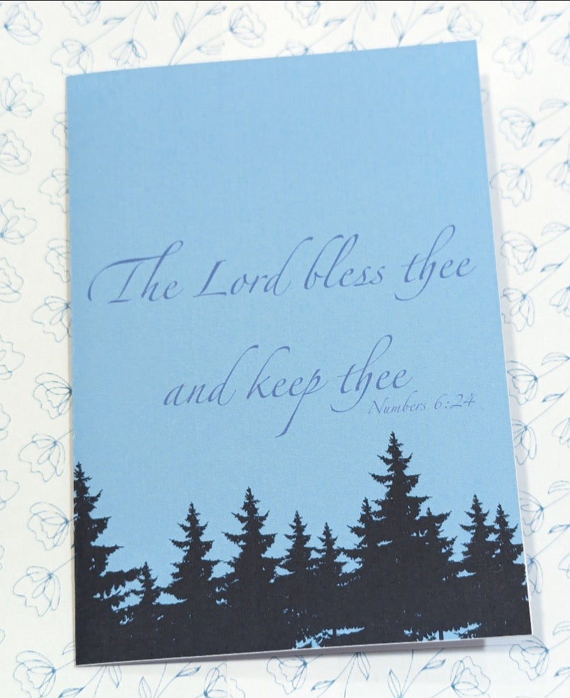 The Lord bless thee and keep thee greeting card