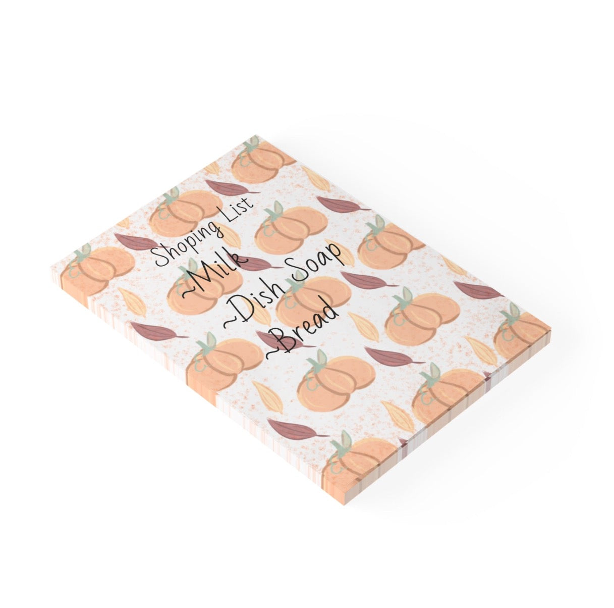 Pumpkin with Leaves Autumn Notepad