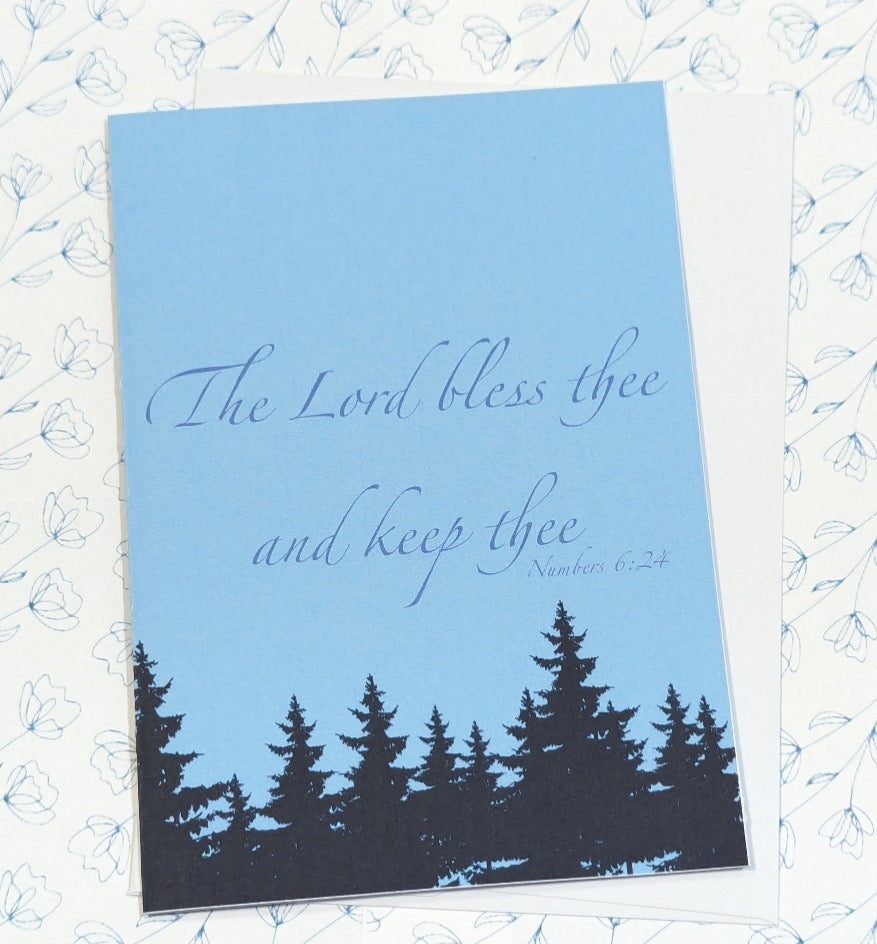 The Lord bless thee and keep thee greeting card