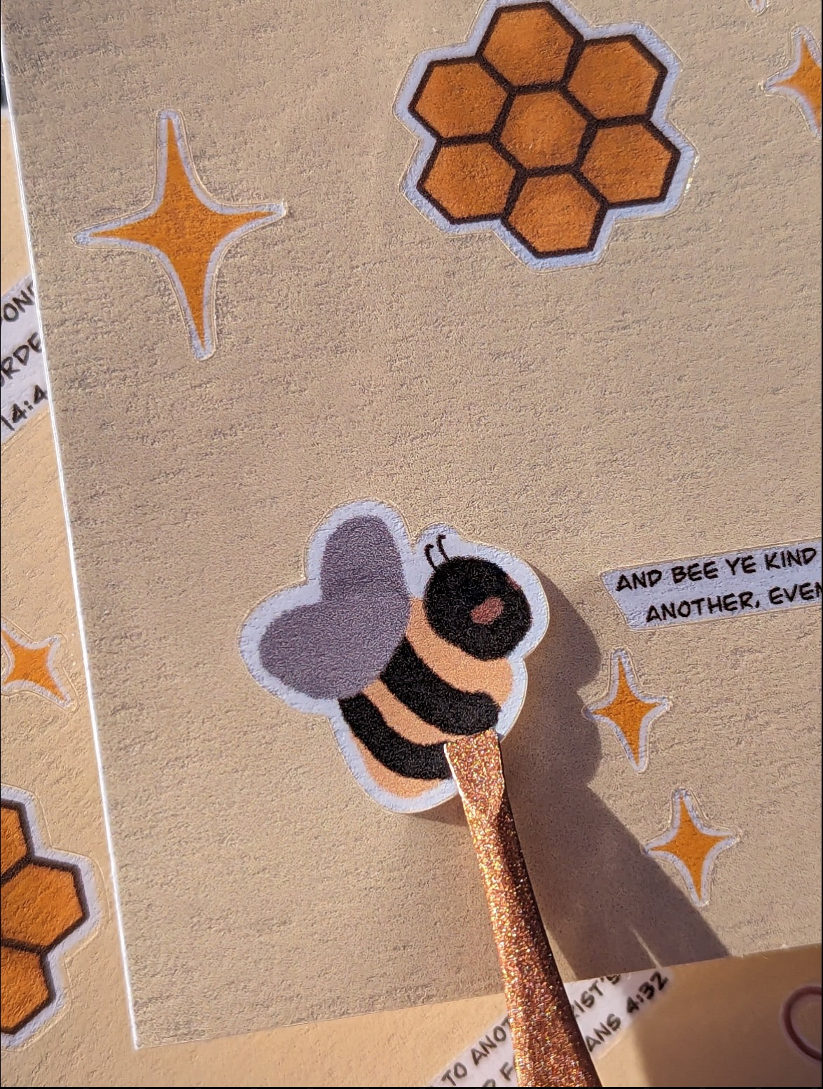 Bee ye kind sticker sheet