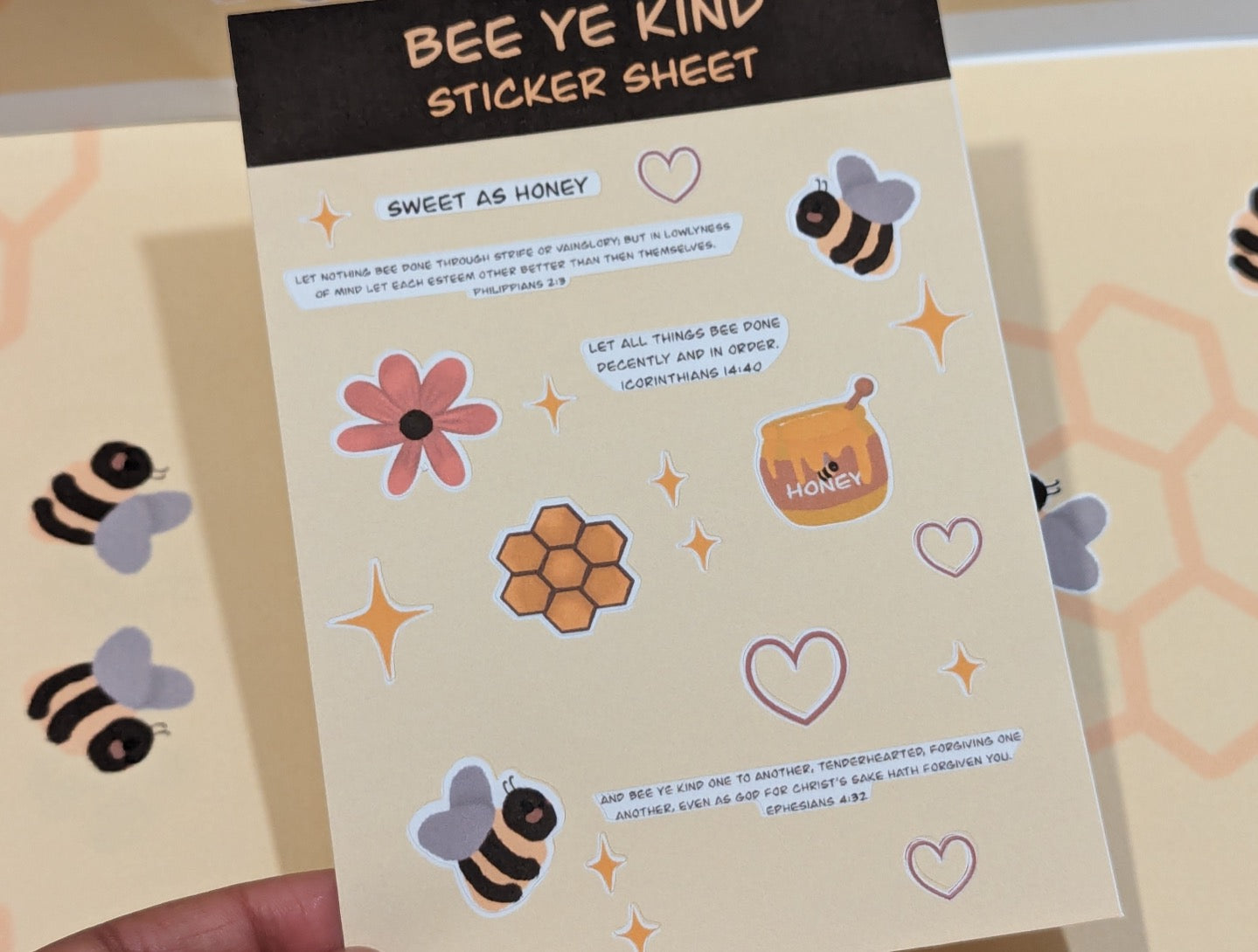 Bee ye kind sticker sheet