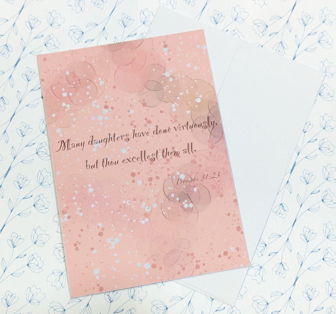 Many daughters have done virtuously greeting card