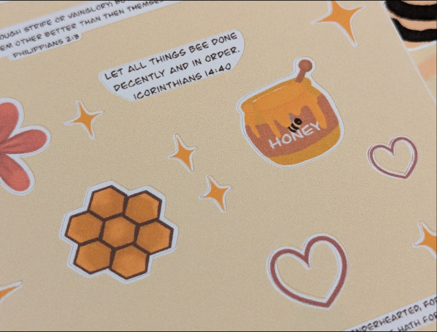 Bee ye kind sticker sheet
