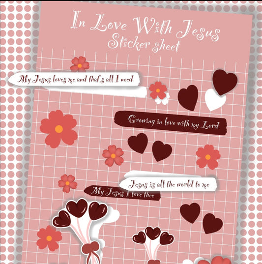 In Love With Jesus Sticker Sheet