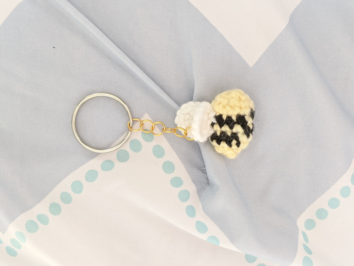 Tiny Crochet Bee Keychain | Cozy Bee Charm