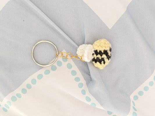 Tiny Crochet Bee Keychain | Cozy Bee Charm