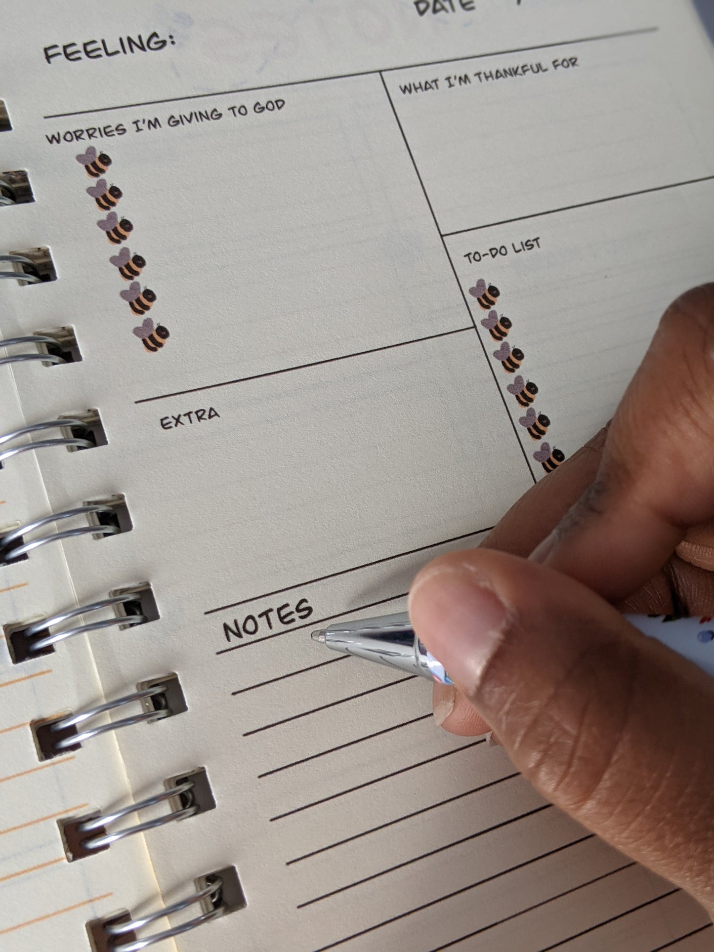 Bee Not Forgetful Spiral-Bound Hardcover Journal ✨💛