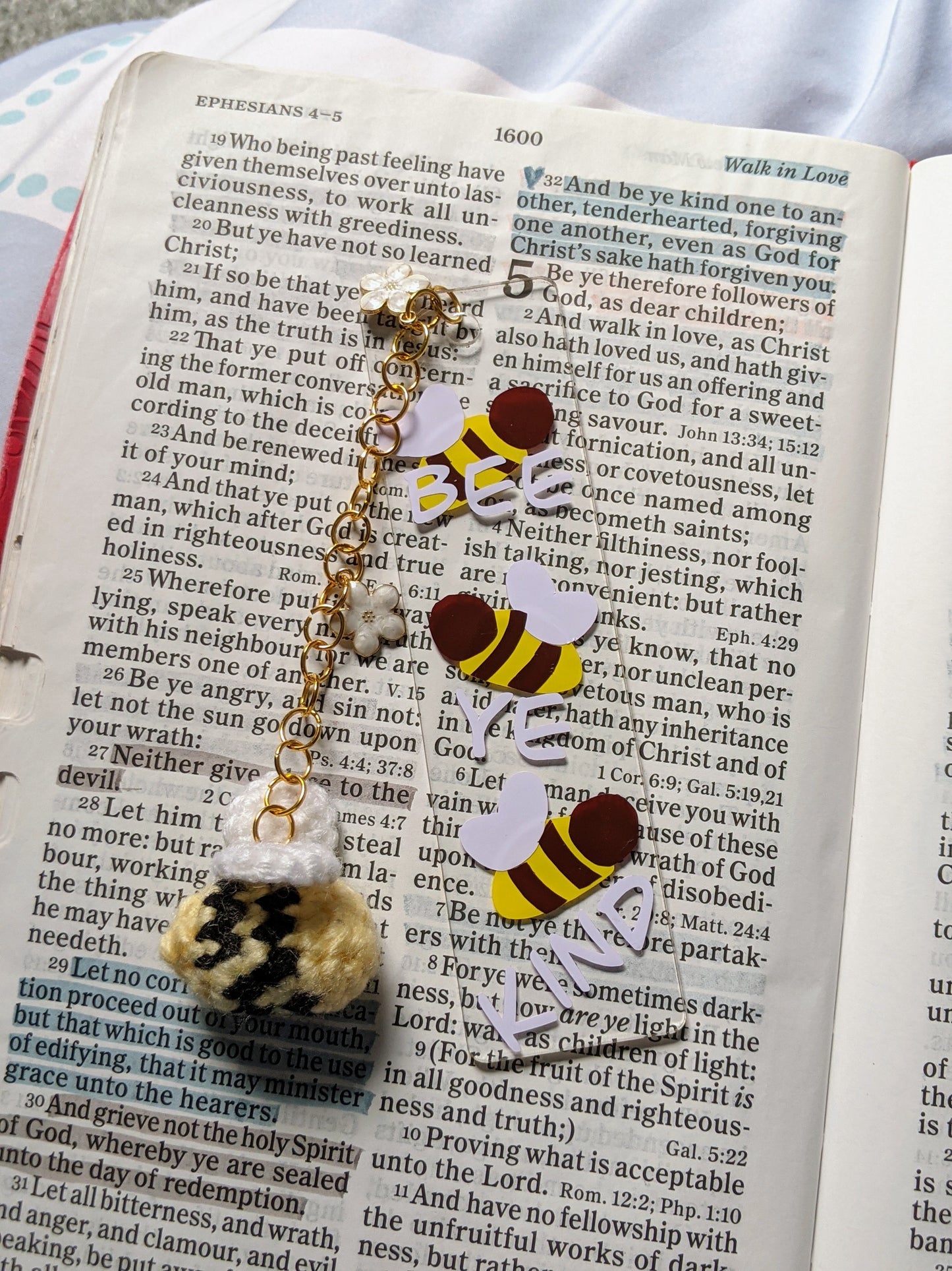 Bee Ye Kind Clear Acrylic Bookmark 💛