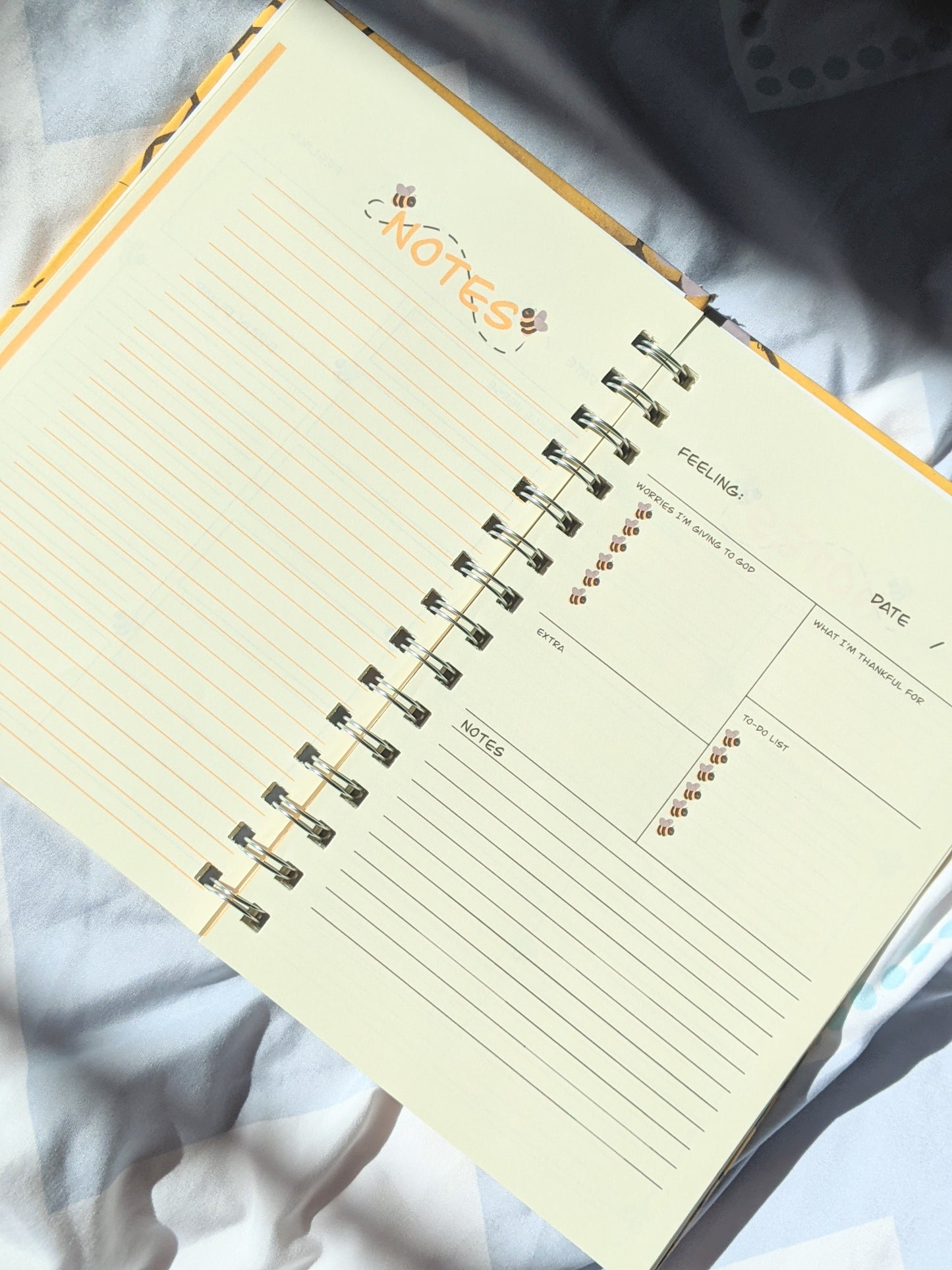 Bee Not Forgetful Spiral-Bound Hardcover Journal ✨💛