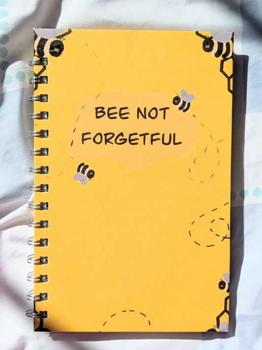 Bee Not Forgetful Spiral-Bound Hardcover Journal ✨💛
