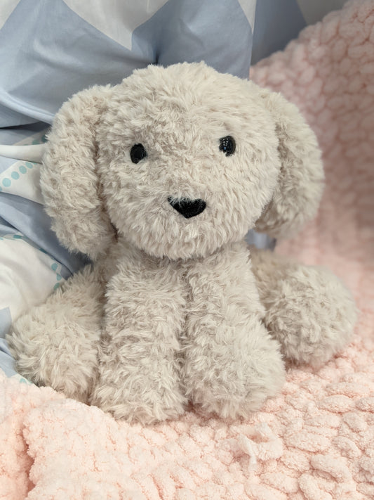 Cozy Puppy Friend | Crochet Weighted Puppy Plushie