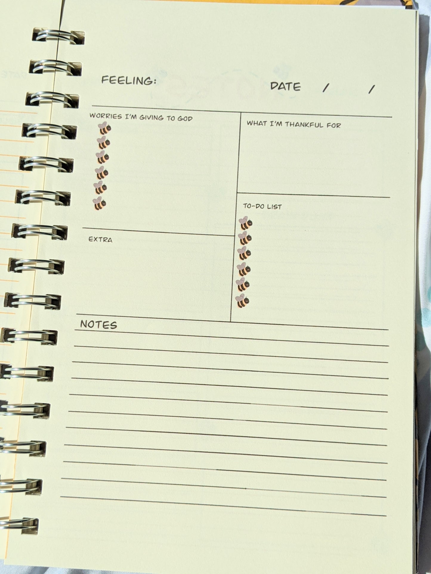 Bee Not Forgetful Spiral-Bound Hardcover Journal ✨💛